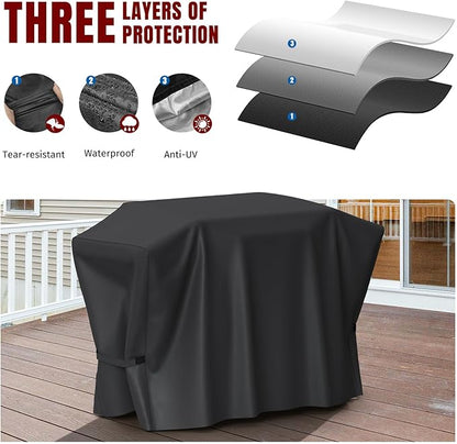 SHINESTAR Griddle Cover for Blackstone 36 Inch Griddle with Hood, Heavy Duty 5482 Flat Top Grill Cover with Velcro, Waterproof & UV-Resistant BBQ Cover for Blackstone 4 Burner Grill