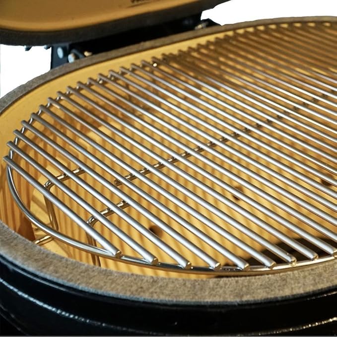 Primo Oval Junior 200 Ceramic Kamado Grill with Stainless Steel Grates - PGCJRH (2021)