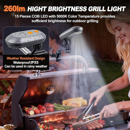 BBQ Grill Light for Blackstone Griddle and Weber Grill, Automatic On/Off BBQ Light, Blackstone Griddle Accessories, LED BBQ Grilling Accessories for Outdoor Grill, Gifts for Men Dad (1, Diamond)