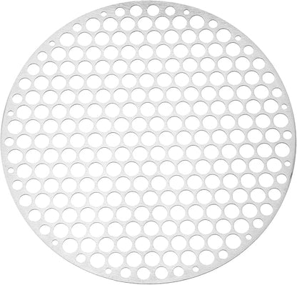 PATIKIL Round Barbecue Grill Mesh Grate, 8" Circular Stainless Steel BBQ Mesh Rack Circular Hole Round Barbecue Grilling Net for Outdoor Camping Home Party Family Gatherings