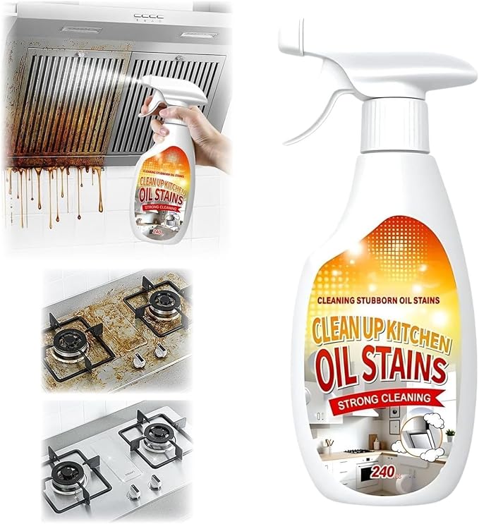 New Heavy Duty Kitchen Cleaner, Clean Up Kitchen Oil Stains Spray, Multipurpose Oil Stain Cleaner, Cleaning Spray for Home Kitchen