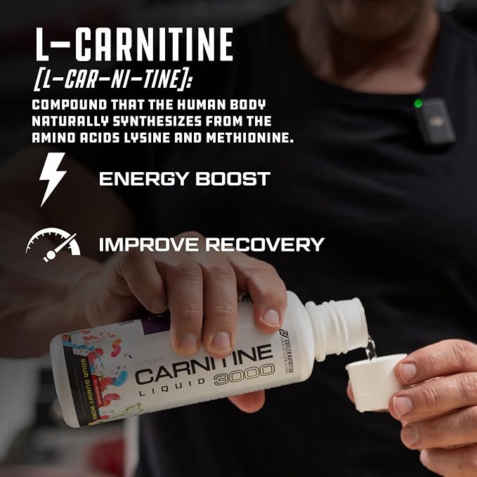 Cutler Nutrition Liquid L-Carnitine Supplement with Acetyl L-Carnitine & L-Carnitine Tartrate Forms - Pre Workout Formula for Optimal Absorption, Energy & Muscle Support | Blue Sharks Flavor