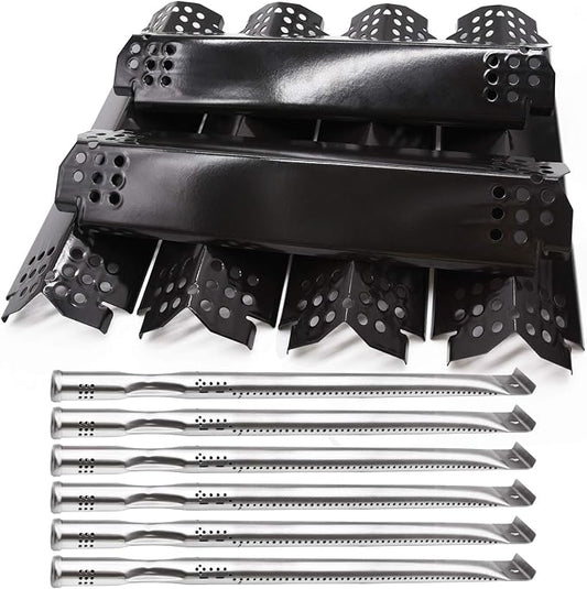 Replacement Parts for Nexgrill 720-0896B 720-0896C 720-0896E Deluxe 6 Burner Gas Grills, 6 Pack Burner Tubes, Flame Tamers Heat Shields Replacement for Nexgrill 720-0882A 720-0896 720-0925 Grills