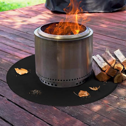 39" Fire Pit Mat for Solo Stove Bonfire - Round Under Grill Mat | Double-sided Fireproof,Oil & Waterproof,Portable,Easy to Clean,Outdoor Patio Deck Protection,Fireplace,Camping Stove Fire Mat