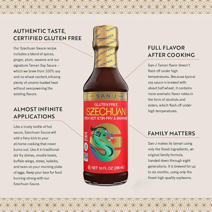 San-J - Spicy Gluten Free Szechuan Sauce - Non-GMO - 64 oz. Container