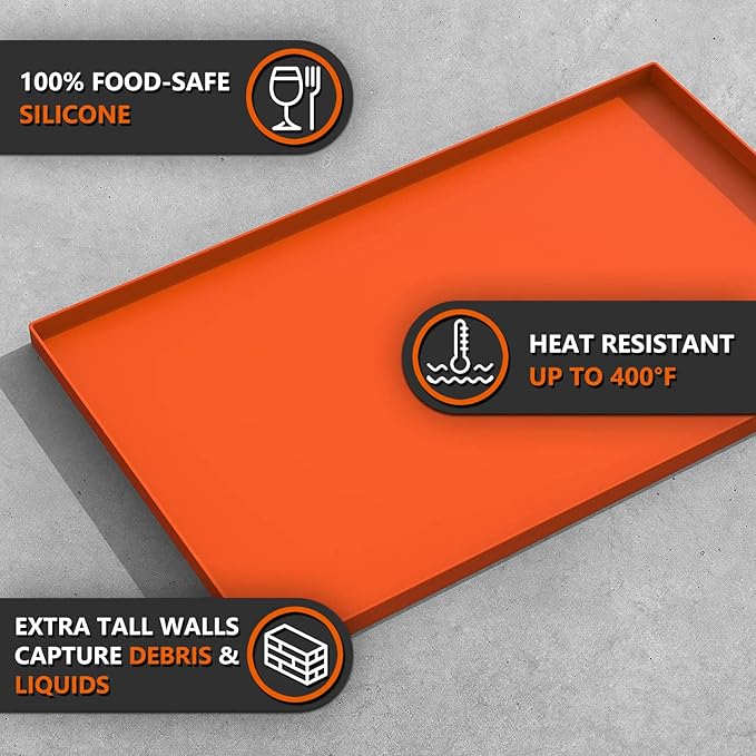 22" Silicone Griddle Mat for Blackstone 22 Inch Grill, Heavy Duty Food Grade Silicone Griddle Cover, Protect Your Grill from Dirt & Rust All Year Round