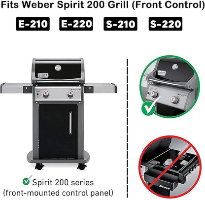 Uniflasy 7637 Grill Griddle for Weber Spirit I & II 200 Series, 17.5" Cast Iron Griddle Insert for Spirit E-210 E-220 S-210 S-220 Front Control Gas Grills, Replacement Flat Cooking Pan