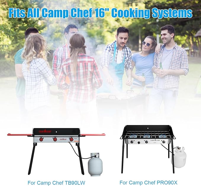 KEESHA 24 x 16 Deluxe Outdoor BBQ Grill Box, Fit All Camp Chef 16" Cooking Systems, Perfect for 2 Burner Accessories, Compatible With Original Part Number BB90L, for TB90LW