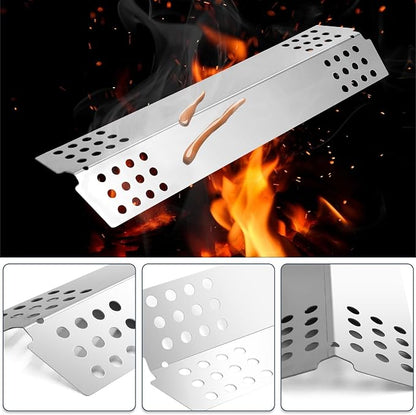 Criditpid Grill Replacement Parts for Charbroil 463241113 463449914 4 Burner Gas Grill, Stainless Steel Grill Grates, Heat Plates, Crossover Tubes, Igniters & Grill Burner Parts for Charbroil Grills