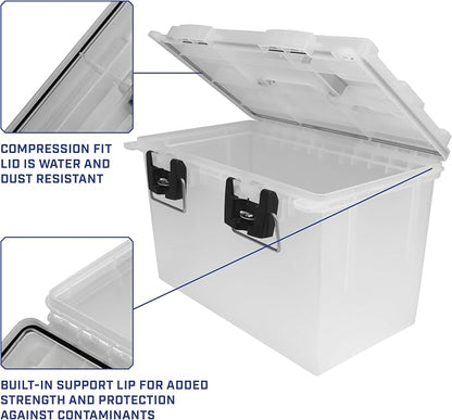 Sheffield XL Ammo Box Made in USA, Stackable Lockable Ammo Storage Box | 4 Pack Lockable Storage Box, Water and Dust Resistant Dry Box, Secures Hunting Gear, Gun Accessories, Supplies, and Bullets