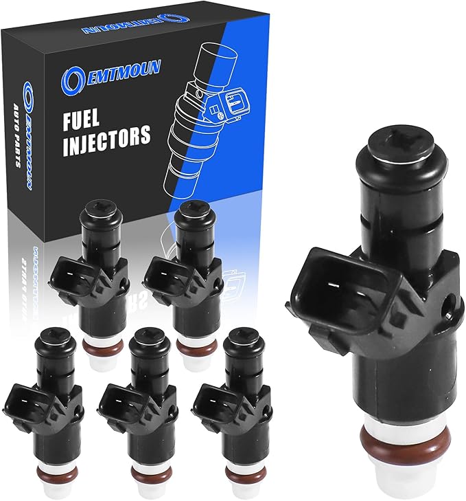 Set of 6 Fuel Injectors for Honda Accord Odyssey Pilot Ridgeline Acura MDX TL 3.0L 3.2L 3.5L V6 2003-2017 Replacement 16450-RCA-A01 FJ485 8001492N