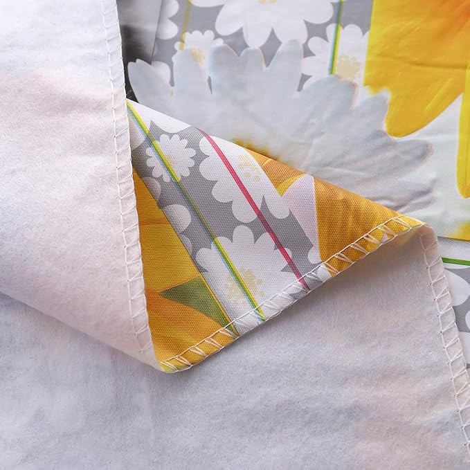 Heavy Duty Vinyl Tablecloth with Flannel Backing Waterproof Oil-Proof Plastic Table Cloth Stain-Resistant Wipeable Rectangle or Square Table Cover for Indoor and Outdoor ( Sunflower, 60X84 Inch)