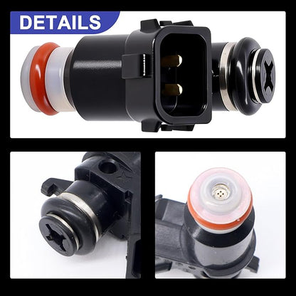 HiSport 16450-PLC-003 Fuel Injectors 4PCS Compatible with Honda Civic 1.7L 2001-2005 Dx Hx Lx,2004-2005 Value Package L4 Replaces 16450PLC003, 16450PLD004, FJ338