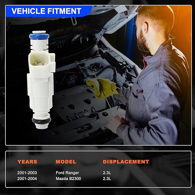 HiSport Fuel Injectors 0280156155 0280156010 Compatible with Ford Ranger 2.3L 2001-2003,Replacement for Mazda B2300 2.3L 2001-2004 4 PCS