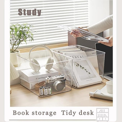 Clear plastic storage bins with LIDS,storage containers for snacks, cosmetics, books, dog food, Storage Organizer for Nursery，Kitchen, Living room,Bedroom, Bathroom, Office (clear, 3XL)