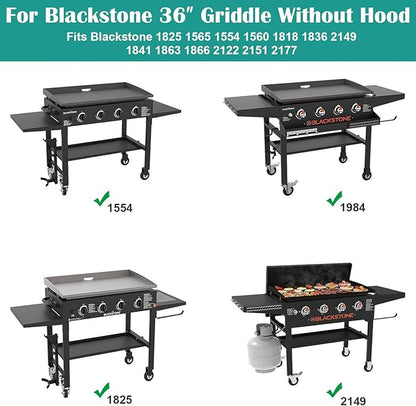 Upgraded Griddle Hinged Lid for 36" Blackstone 1554 1863 1825 1818 1565 1560 2149 1841 1866 2122 2151 2177, Hard Cover with Thermometer and Cover for Blackstone 36 Inch Griddle Accessories