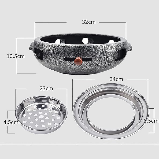 BBQ Barbeque Barbecue Grill, BBQ, Multifunctional Smokeless Charcoal Grill, Household Korean BBQ Grill, Split Design, Outdoor/Indoor (Color : G)