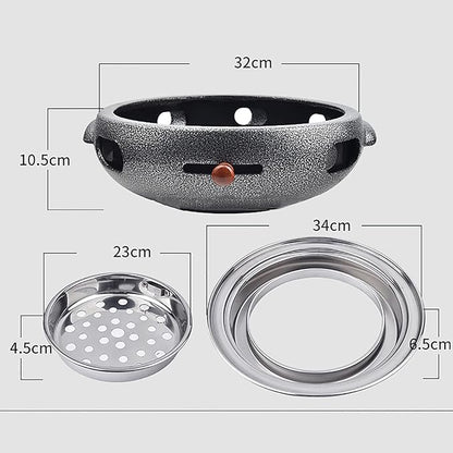 BBQ Barbeque Barbecue Grill, BBQ, Multifunctional Smokeless Charcoal Grill, Household Korean BBQ Grill, Split Design, Outdoor/Indoor (Color : G)
