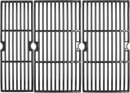 Hongso 18 3/16 inch Porcelain Cast Iron Grill Grates for 463347519 463373019 CharBroil Performance 5 Burners, for 4 Burners 463342118 463342119 463347017 463332718 463376217 463376519 463376619 Grills