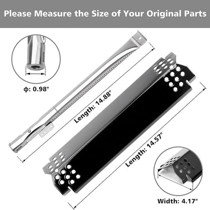 2 Burner Grill Replacement Parts for Nexgrill Grill 720-0864,720-0864m,10 PCS Grill Flame Tamers & Igniters & Burners Replacement for Nexgrill