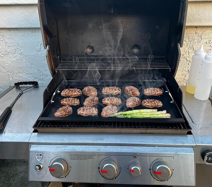 Spirit 300 Full Size Griddle Insert for Weber GS4 Spirit I/II 300 Series Gas Grill E310,E320,S310,E315,S320,E330,S330 Parts,6787 Carbon Steel Flat Top Griddle Replacement Parts for Weber 7638 7639