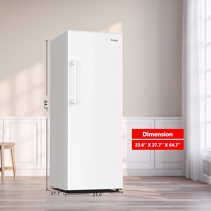 Galanz GLF11UWEA16 Convertible Freezer/Fridge, Electronic Temperature Control, 11 Cu.Ft, White