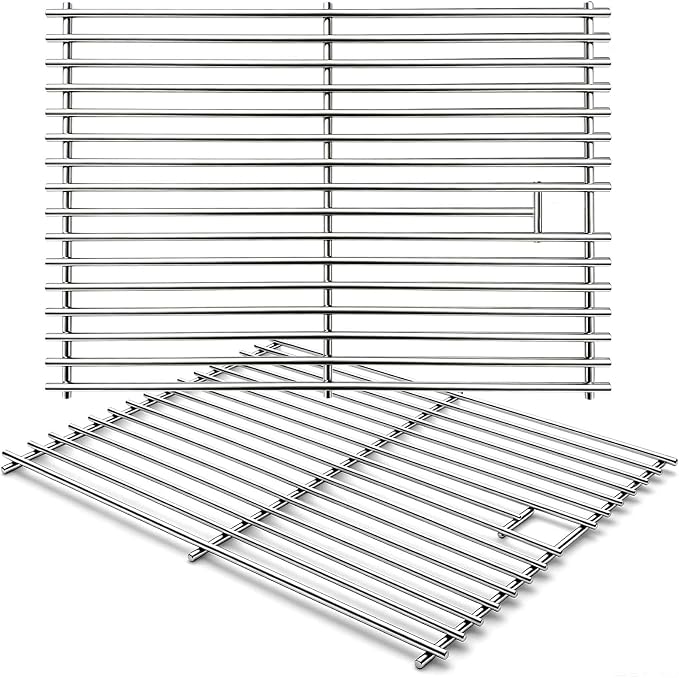17 Inch Grill Grates for Home Depot Nexgrill 720-0830H 720-0830D 720-0783E 720-0783C 720-0888N 4-Burner Gas Grill - Stainless Steel BBQ Grill Grate Replacement Parts for Outdoor Grill, 2 Pack