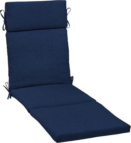 Arden Outdoor Chaise Cushion, 21 in x 72 in, Weather-Proof, Rain-Proof, Fade Resistant Patio Cushion for Chaise Lounger Sapphire Blue Leala | Lounge Cushion, Weather-Proof, Rain-Proof, Fade Resistant for Chaise Lounger, Mold and Mildew Resistant