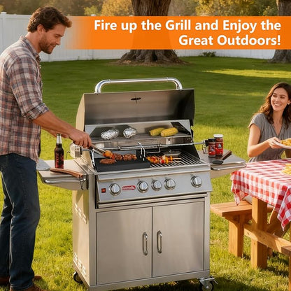 19.2" x 15" Half Size Griddle, Non-stick Carbon Steel Flat Top Griddle for Bull 4 Burner Angus 47628 41629, Outlaw 26038 26039 69008 69009 65073 87049 and Lion Premium L75000 Gas Grill