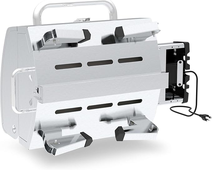 GrillPro 201119 GrillPro Table Top Portable Electric Grill in Stainless Steel