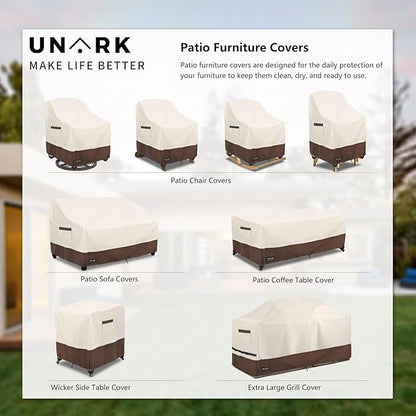 Grill Cover for Outdoor Grill 48 Inch for Weber Grill Covers Heavy Duty Waterproof BBQ Covers for Outside 48 Inch Weber Spirit 2 Grill Cover 48" L x 18" W x 42" H (Beige and Brown)