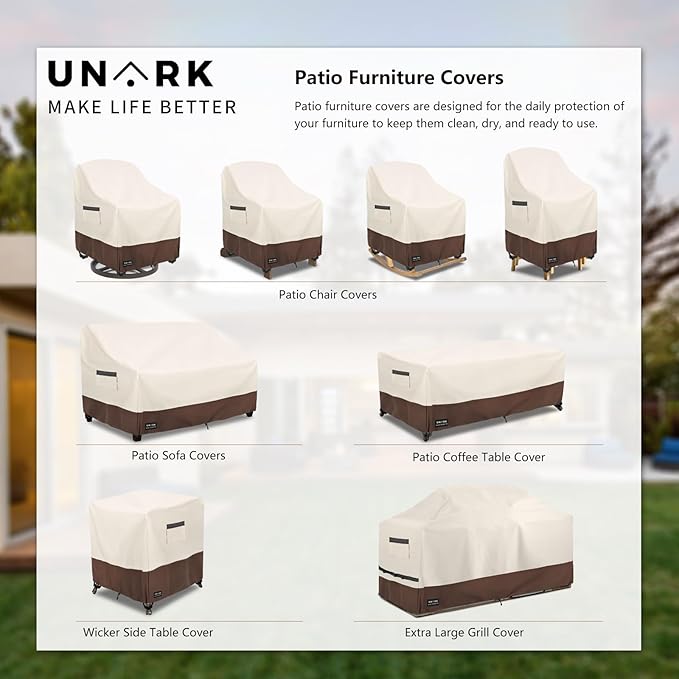 52 Inch Grill Cover for Outdoor Grill Covers Heavy Duty Waterproof Compatible with Weber Grill Covers 2-4 Burners Barbecue Grill Cover Series 52" L x 24" W x 42" H Beige and Brown