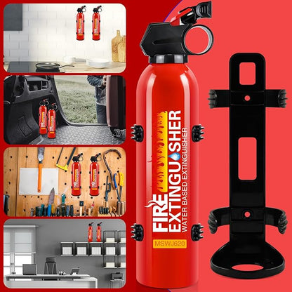 Fire Extinguisher for Home with Wall Mount - 4 Pack Upgraded 8-in-1 Portable Fire Extinguisher for Car Vehicle Boat House Kitchen, Water-Based Fire Extinguisher for A, B, C, K Fire