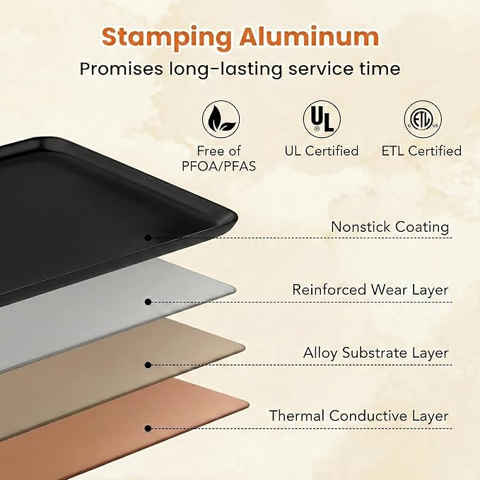 SIMOE 35 Inch Large Electric Griddle, Teppanyaki Grill BBQ with 4-Level Adjustable Temperature, Insulated Handles & Drip Tray, Indoor Outdoor Extra Long Griddle Pan Electric for Party, Home, Camping