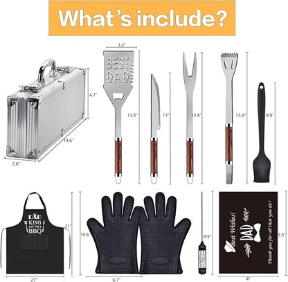 Dad Gifts from Daughter Son for Father's Day Birthday Christmas,Cool BBQ Dad Gifts Set for Outdoor Grill Barbecue,Best Gifts for Father in Law,Step Dad,First Time New Dad,Expectant Dad,Elderly Dad