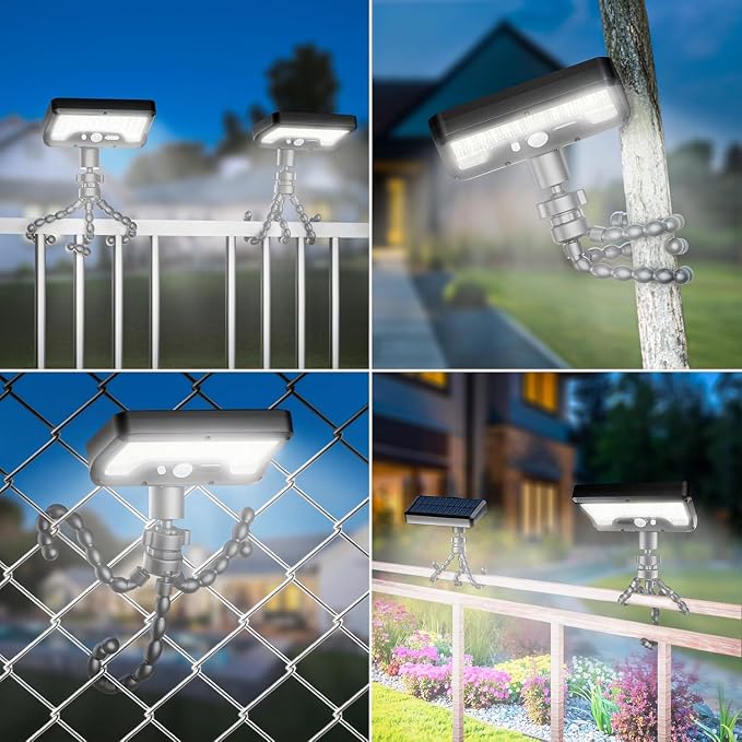 Grill Light, BBQ Accessories for Outdoor with Octopus Stand, 3 Modes, USB & Solar Powered, Mens Stocking Stuffers Grilling Gifts, 360 Degree Flexible Neck, IP65 Waterproof LED Light