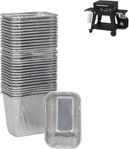 40437 Grease Cup Liners for Pit Boss PB3BGT1 PB2BGT1 Tabletop Griddle 30PCS | Fits PB2BSPD PB336GS PB200GS parts, small foil pans for pit boss 10960 10961, easy cleanup, thick high-temp, easy install