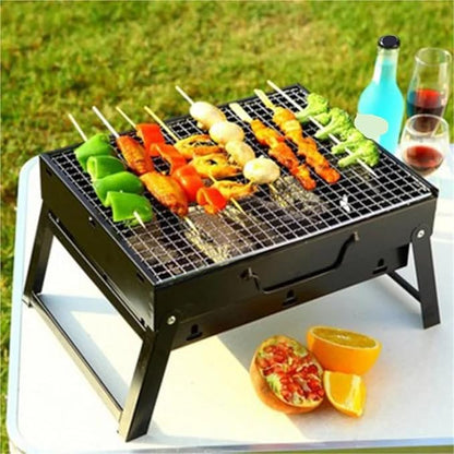 Folding Outdoor Portable Barbecue Grill, Household Charcoal Carbon Grill(L)