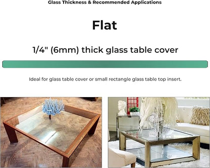 Tempered Glass Table Top 32 Inch Square Flat Polished Edge Clear Surface 1/4 Inch Thick for Home Office or Outdoor Furniture by Fab Glass and Mirror