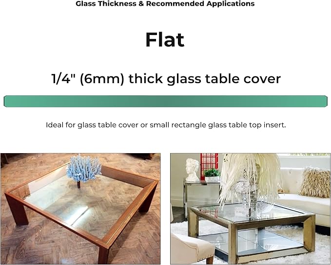 Tempered Glass Table Top 48 Inch Square Flat Polished Edge Clear Surface 1/4 Inch Thick for Home Office or Outdoor Furniture by Fab Glass and Mirror