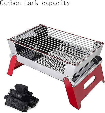 Barbecue Charcoal Grill Portable Charcoal Grill Stainless Steel Folding Grill Tabletop Outdoor BBQ Grill For Picnic Portable Charcoal Grill
