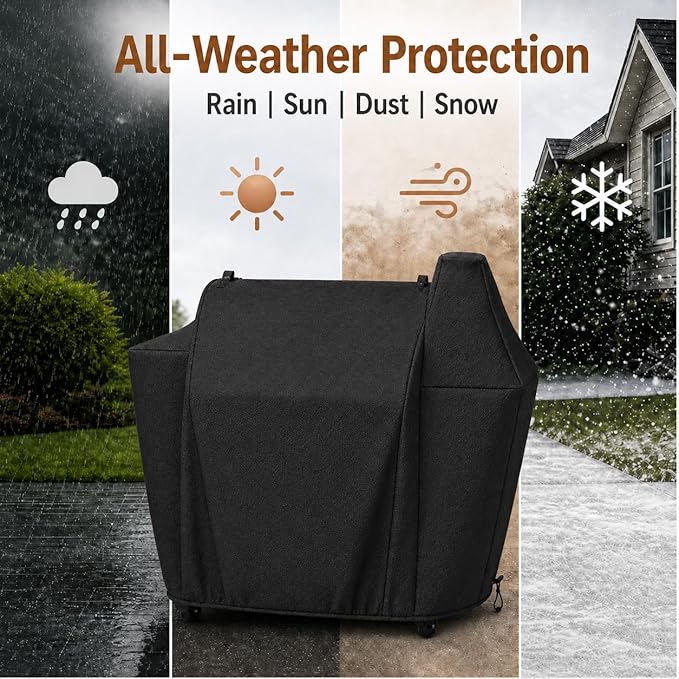 Grill Cover for Pit Boss Pellet Smoker Savannah 1500 Onyx Edition Series for Pitbos Sportsman 1100 1600 Pro Series 1600 1150 Mahogany Series 1000 PB1500NX Smoker Cover Waterproof