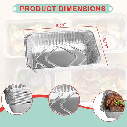 20Pcs Drip Pans Liners for Most Monument Grills 24367 13762 Accessories, Universal Aluminum Grease Tray for Monument 35633 24633 17842 25392 14633 41847NG Parts and More, Foil Liners 8.4''L x 5.8''W