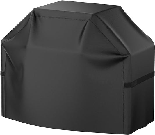 Grill Cover, 65 inch Heavy Duty BBQ Gas Grill Cover for Outdoor Grill, Waterproof, Weather Resistant, Anti-UV, Rip-Proof, Fade Resistant Barbecue Cover with Hook-and-Loop Straps for Most Grills