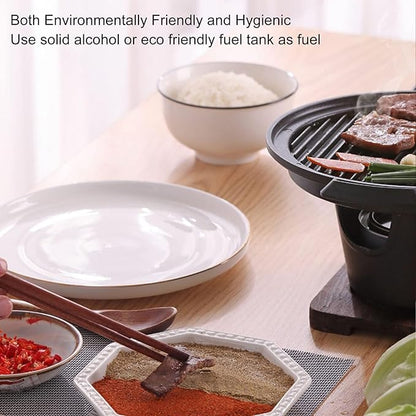 BBQ Charcoal Grill, Tabletop Yakiniku Grill Portable Korean Barbecue Japanese Hibachi PortableCharcoal Stove(02)