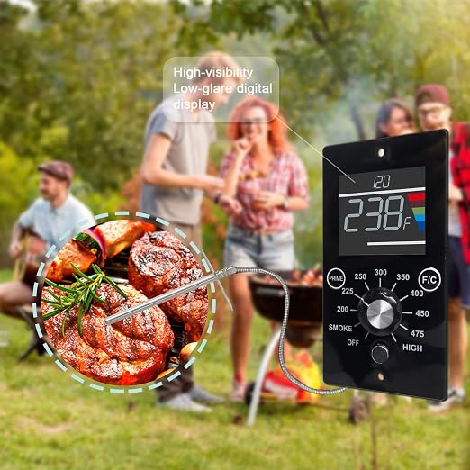 Upgrade Digital Control Board Kit Compatible with Pit Boss Pellet Grills | Mahogany 150PPS BBQ Replacement Panel, Temperature Controller, RTD Sensor Probe, Grill Repair Parts, Digital Display Upgrade