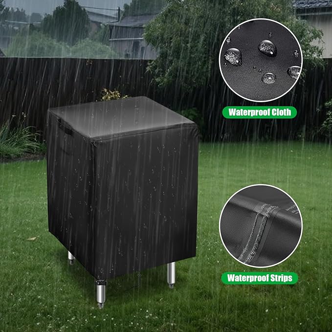 Outdoor Prep Table Cover, 30 Inch Waterproof Stainless Steel Food Table Cover, Patio Pizza Oven Grill Table Cover - 30 x 30 x 34 Inch
