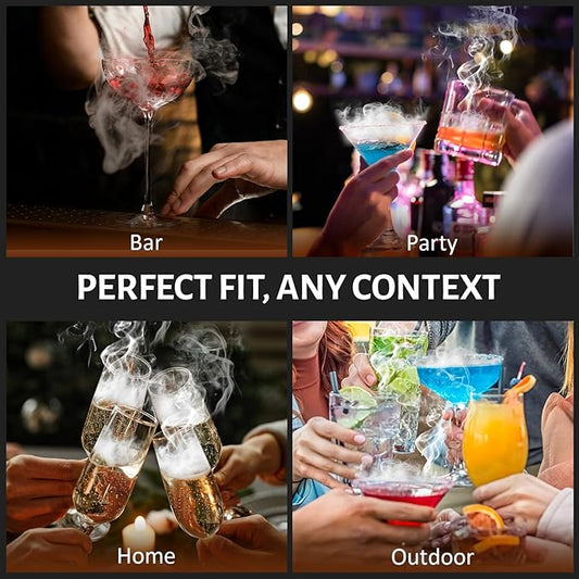 Whiskey Smoker Kit for Cocktails - Premium Oak Smoke Top with Torch (No Butane), 8 Flavors Wood Chips, 3 Ice Marbles & Cocktail Cards - Ideal Gift for Men, Dad, Husband, Whiskey Lovers Home Bar