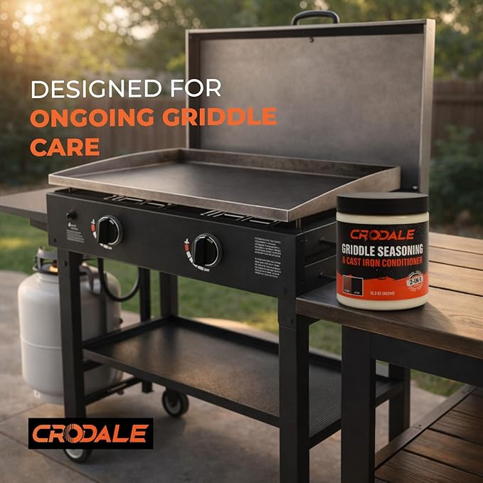 Blackstone Griddle Cleaning Kit - Premium 2-in-1 Blackstone Griddle Seasoning and Conditioner - Blackstone Restoration Kit - Cast Iron and Carbon Steel Cookware - 15.3oz
