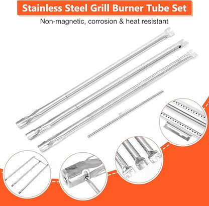 Grill Parts for Weber Genesis Silver B/C, Spirit 300/700, Weber 900, Genesis Gold B C Genesis Platinum C B Grills (with Side Control), 22.5" Flavorizer Bars & 28 1/8" Grill Burners for Weber 7536 7508
